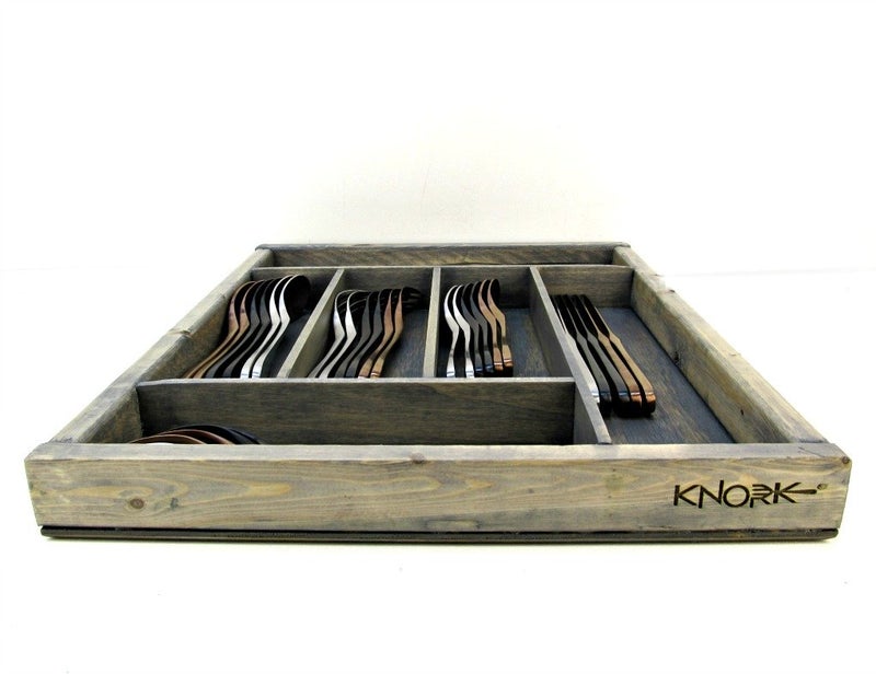 Knork Storage Tray/Flatware Organizer, large, Weathered Gray - Image 3